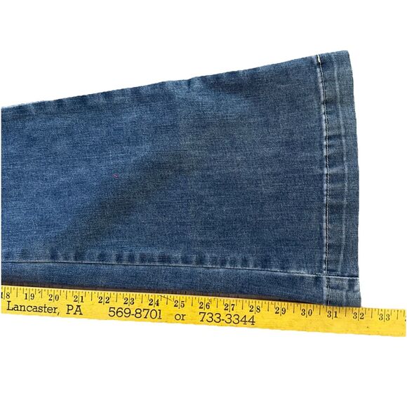 Ed Hardy Embroidered True Love Flare Jeans Womens 26 Love Eternal Spellout NEW - Picture 12 of 15